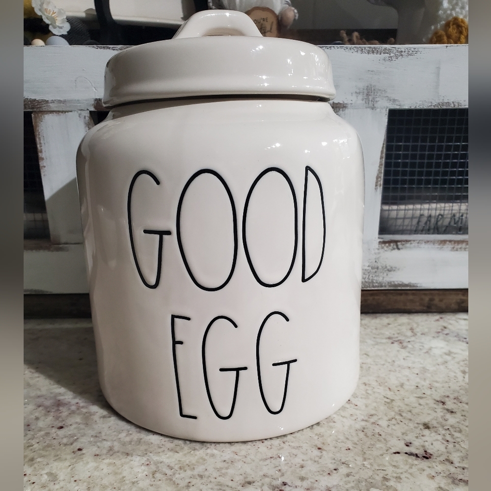 NEW Rae Dunn Good Egg Spring Easter Ceramic Canister - Picture 3 of 4